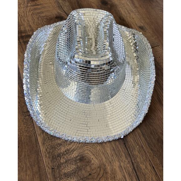 Beyonce Disco Cowboy hat women Rhinestone Party Bachelorette New Year’s Sparkly - Picture 7 of 7